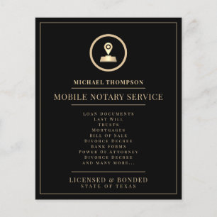 Elegant and professional black and gold flyer