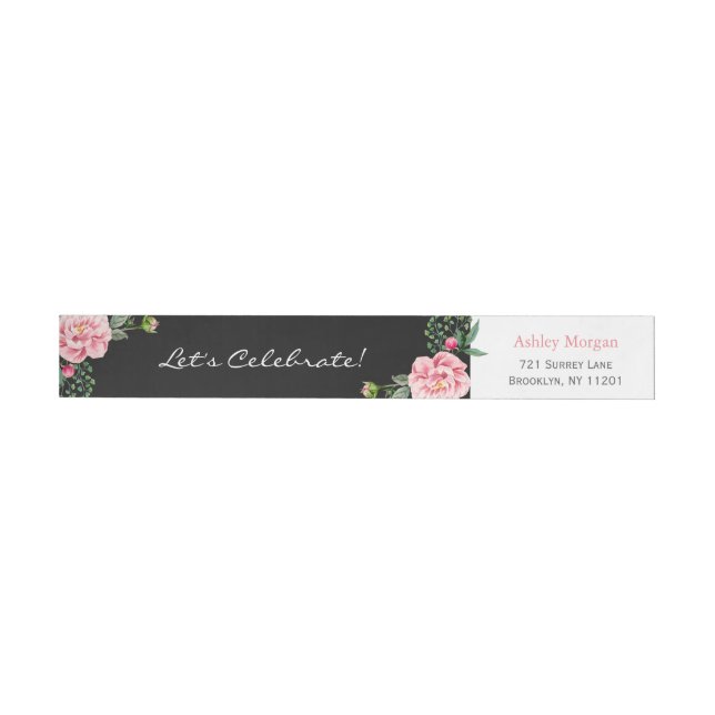 Elegant and Romantic Chic Floral Decor Wrap Around Label (Individual)
