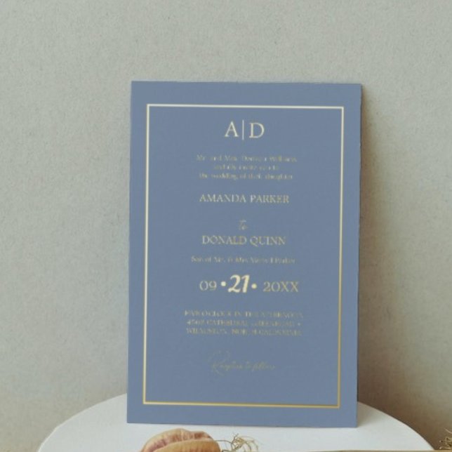 Elegant and Romantic Dusty Blue Monogram Wedding (Creator Uploaded)