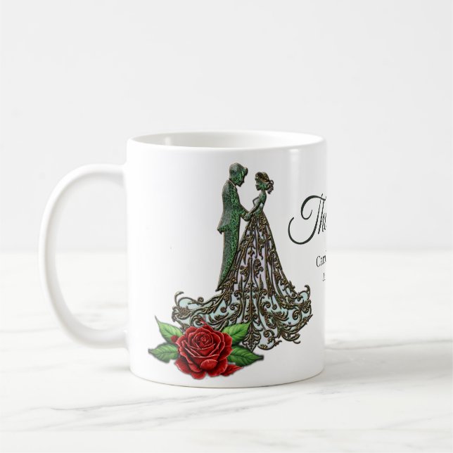Elegant and romantic vintage design.  coffee mug (Left)