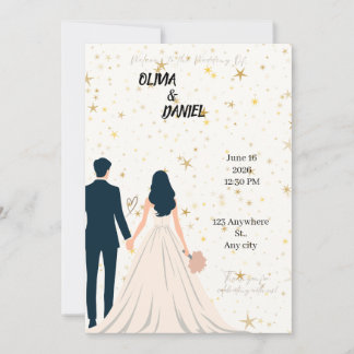Elegant and romantic Wedding Invitation Card