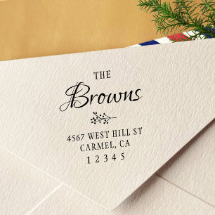 Elegant and Rustic Return Address Self-inking Stamp