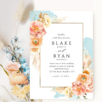 Elegant and Simple Aqua, Peach and Blush Wedding