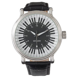 Elegant and Simple Black Piano Teacher Watch