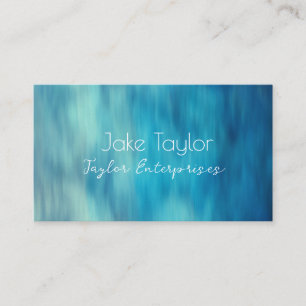 elegant and simple blue and teal painted artistic business card