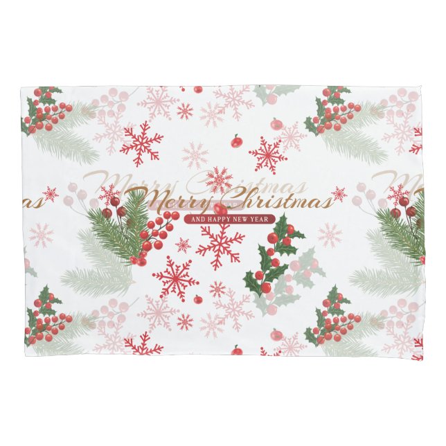 Elegant and Simple Christmas Pattern Pillowcase (Front)