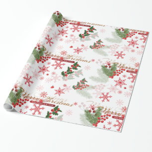 Elegant and Simple Christmas Pattern Wrapping Paper
