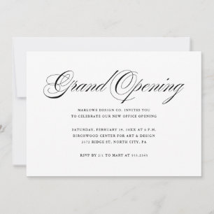 Elegant and Simple Company Grand Opening Invitation