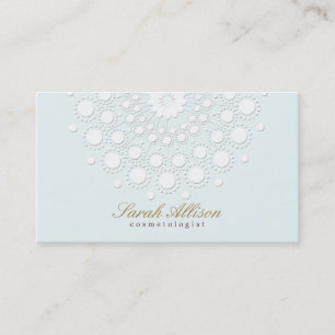 Elegant and Simple Cosmetologist Light Blue Business Card