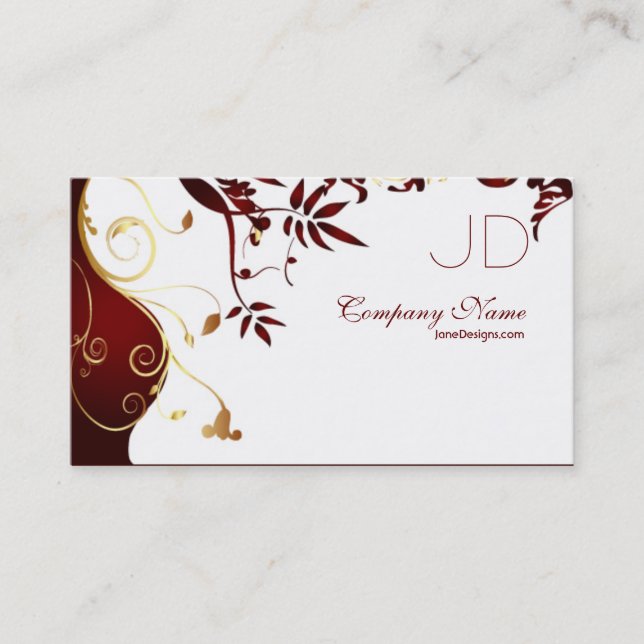 Elegant and Simple Interior Design Business Card (Front)