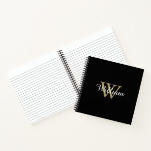 Elegant and Simple Personalised Monogram Notebook