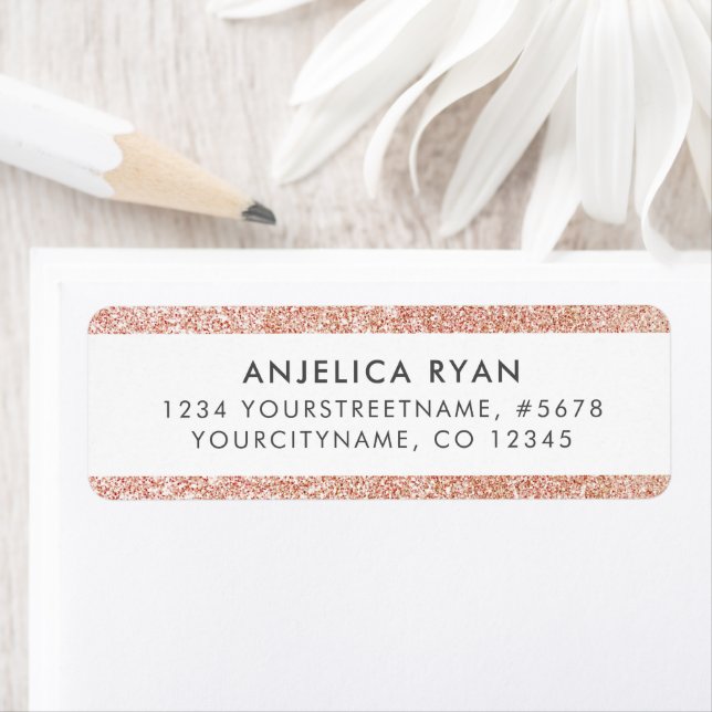 Elegant and Simple Rose Gold Faux Glitter Stripes (Insitu)