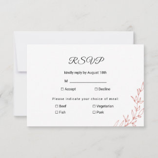 Elegant and Simple  RSVP Card