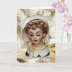 Elegant and Sophisticated Lady Head Vase Pam Fancy Card