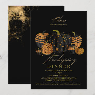 Elegant and Sophisticated pumpkin Thanks giving Invitation