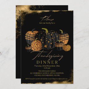 Elegant and sophisticated Pumpkin  Thanksgiving Invitation
