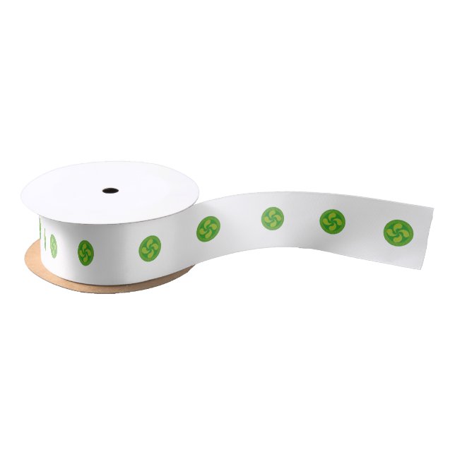 Elegant and stylish Basque cross: Lauburu, Satin Ribbon (Spool)