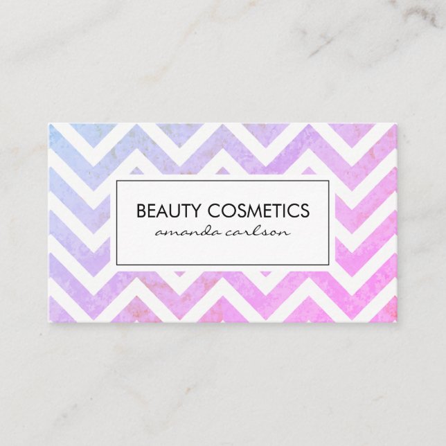 Elegant and Stylish Chevron Business Card (Front)