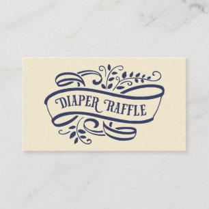 Elegant and Stylish Diaper Raffle Ticket Enclosure Card