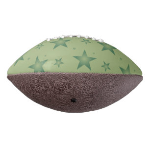 Elegant and Stylish Olive Stars on Sage Green American Football