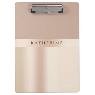 Elegant and stylish rose gold brown clipboard