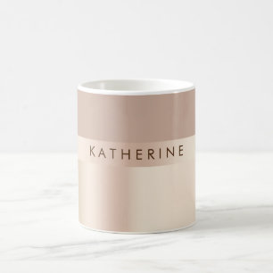 Elegant and stylish rose gold brown coffee mug