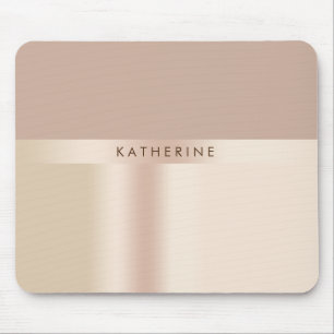 Elegant and stylish rose gold brown mouse mat