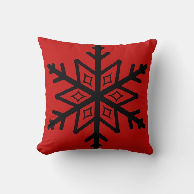 Elegant and Stylish  Snowflake Christmas Cushion (Front)