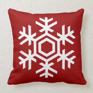 Elegant and Stylish White Snowflake Christmas Cushion