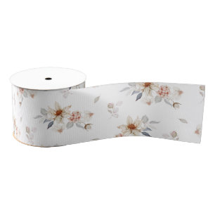 Elegant and Timeless Floral Grosgrain Ribbon