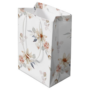 Elegant and Timeless Floral Medium Gift Bag