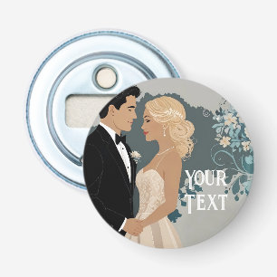 Elegant and Timeless Wedding Invitation Design Bottle Opener