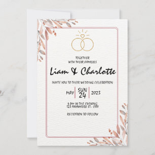 Elegant and Timeless Wedding Invitation Template 