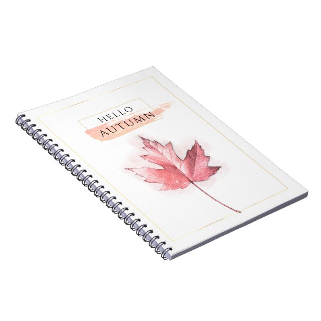 Elegant and Trendy Autumn Leaf Drawing Notebook (Right Side)