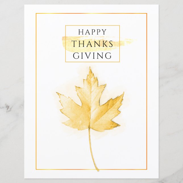 Elegant and Trendy Golden Thanksgiving (Front)