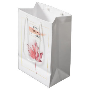 Elegant and Trendy Thanksgiving Medium Gift Bag