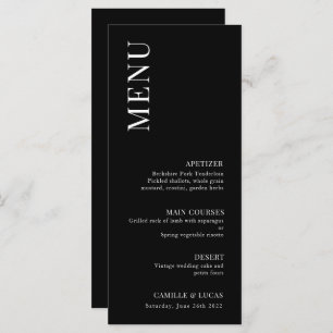 Elegant and Trendy Wedding Menu