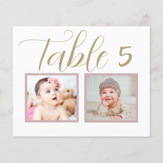 Elegant and unique custom wedding table number