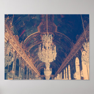 Elegant and vintage chandelier poster