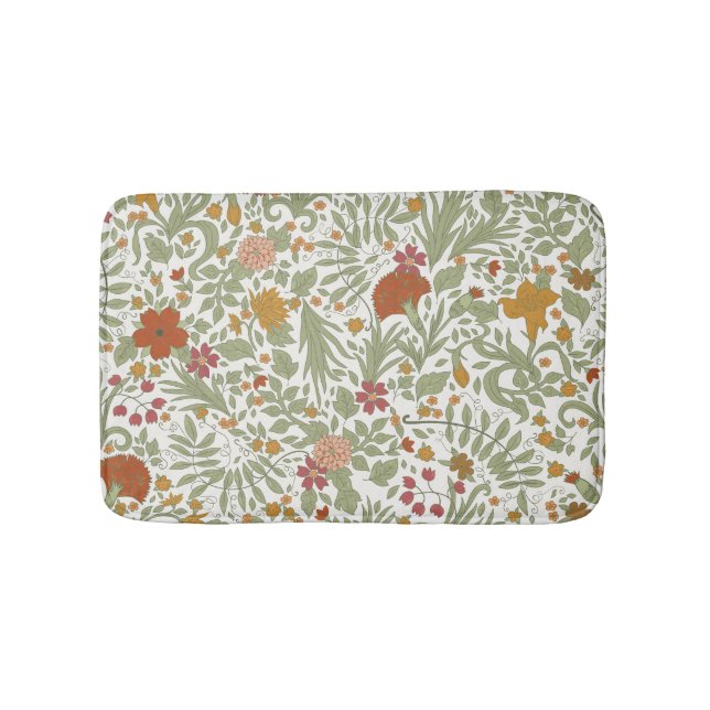 Elegant and whimsical floral pattern. bath mat (Front)