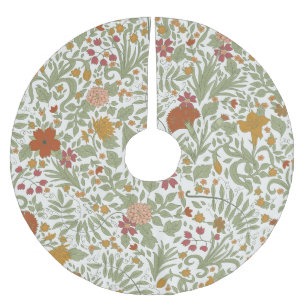 Elegant and whimsical floral pattern. brushed polyester tree skirt