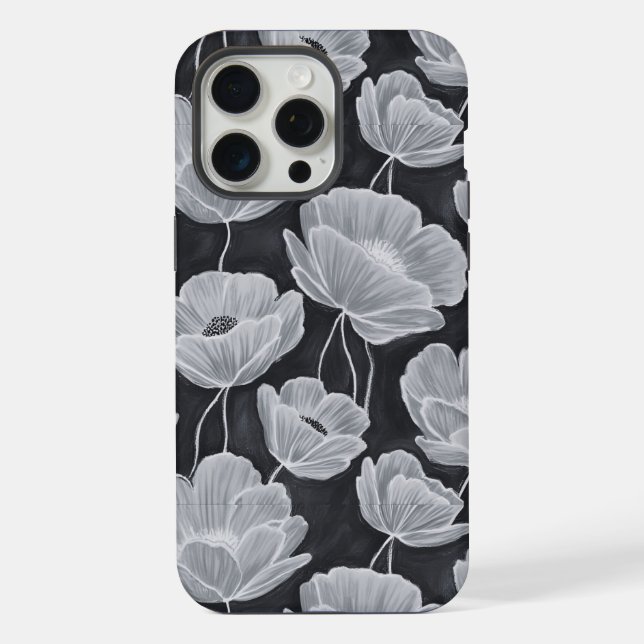 Elegant and Whimsical Poppies iPhone Case (Back)