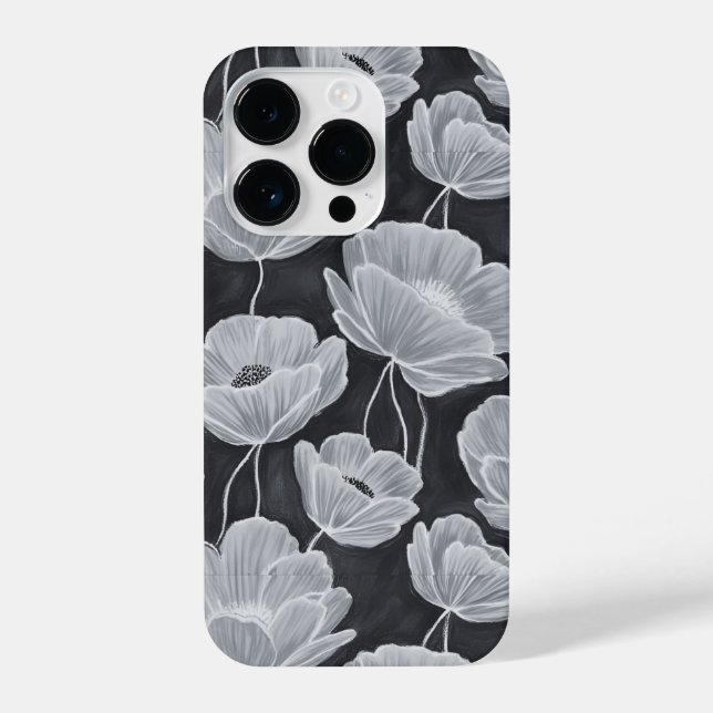 Elegant and Whimsical Poppies iPhone Case (Back)
