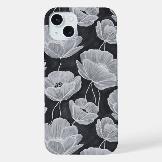Elegant and Whimsical Poppies iPhone Case (Back)