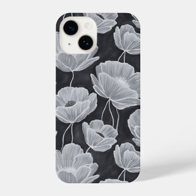 Elegant and Whimsical Poppies iPhone Case (Back)