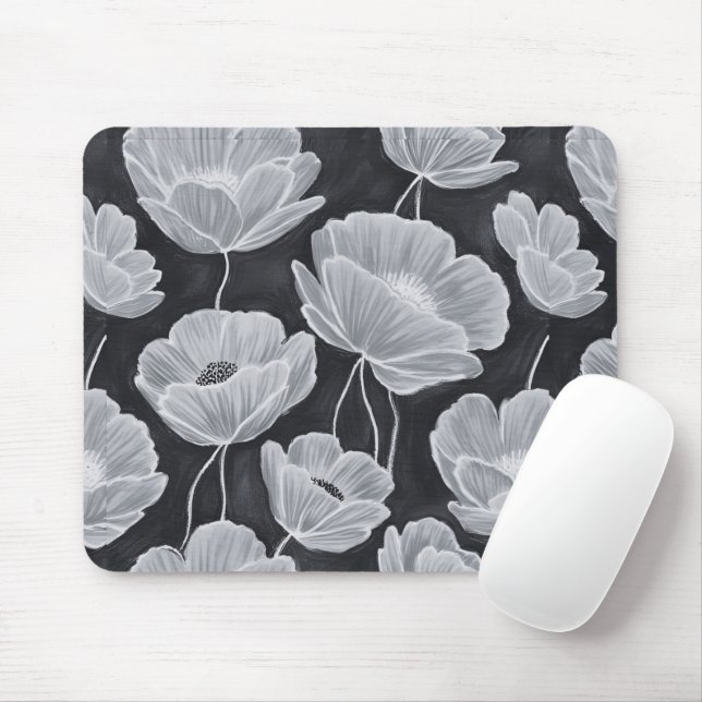 Elegant and Whimsical Poppies Mouse Mat (With Mouse)