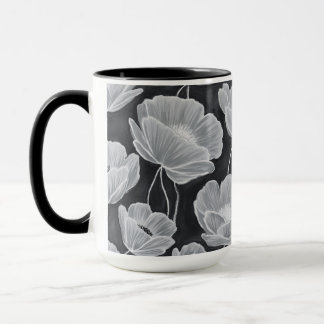 Elegant and Whimsical Poppies Mug