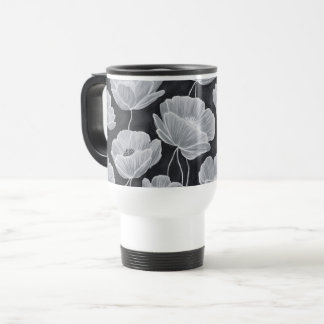Elegant and Whimsical Poppies Travel Mug