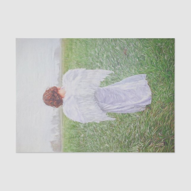 Elegant Angel Art Design Tissue Paper (Front)