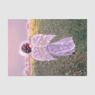 Elegant Angel Art Glitter String Lights Design Tissue Paper